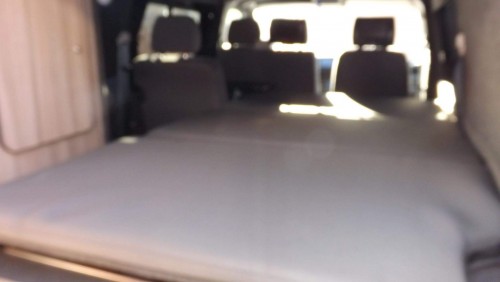 A VW T6 Campervan called Spud and Huge rear bed for hire in Halifax, West Yorkshire