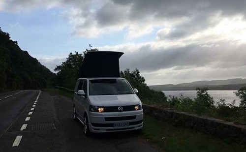 A VW T5 Campervan called Vincent and Vincent with Pop for hire in Lincoln, Lincolnshire