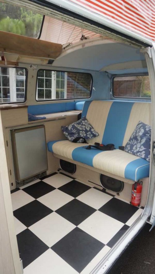 A VW T2 Classic Campervan called ErictheCamperVan and Interior... for hire in Winchester, Bedfordshire