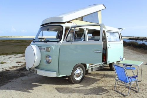 A VW T2 Classic Campervan called mintymatilda and fully restored t2 westfalia for hire in Faro, 