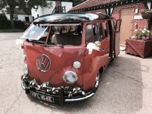 A VW T1 Splitscreen Campervan called Gino and Gino Face for hire in Chelmsford, Essex