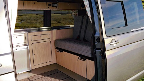 A VW T5 Campervan called Peggy and Interior for hire in Bideford, Devon