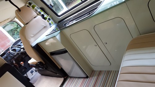 A VW T2 Classic Campervan called Enlli and Interior for hire in Garndolbenmaen, Gwynedd