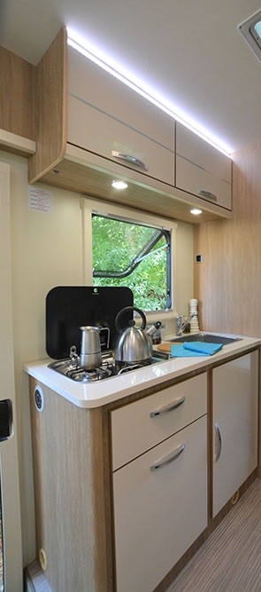 A Rimor Motorhome called Sparky and Kitchen for hire in Peterborough, Cambridgeshire