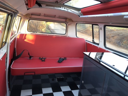 A VW T2 Classic Campervan called maggieT2 and Rear bench seats for hire in Hove, East Sussex