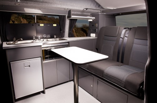 A VW T5 Campervan called Hachiko and interior for hire in Chester, Cheshire