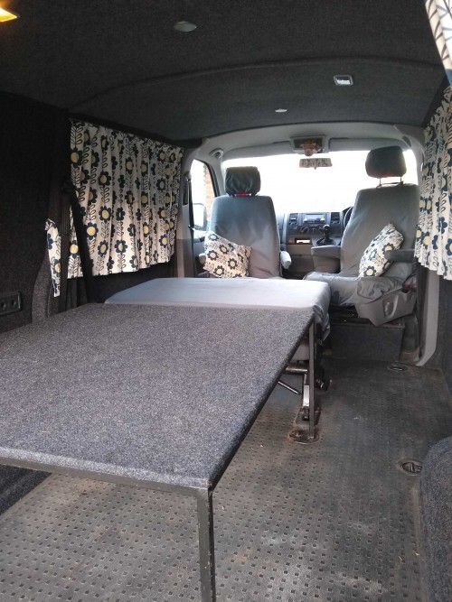 A VW T5 Campervan called WingnuttheT5 and Inside for hire in Cheltenham, Gloucestershire