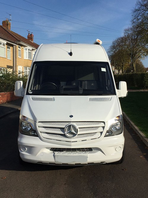 A Mercedes Sprinter Campervan called Alyssa and My Face... for hire in Cirencester , Gloucestershire