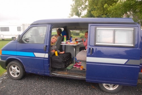 A VW T4 Campervan called BigBlue and All aboard! for hire in Teignmouth, Devon