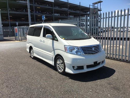 A Toyota Campervan called Alphard and Side View for hire in London, London