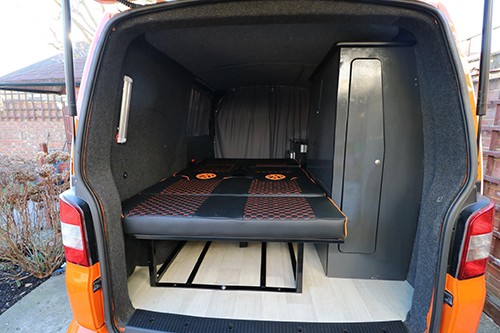 A VW T6 Campervan called Lorin and Rear View for hire in London, London