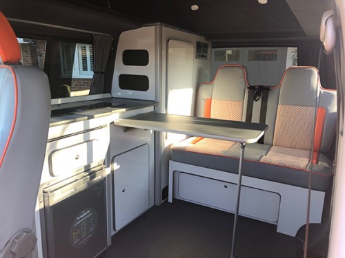 A VW T5 Campervan called ClockworkOrange and Seating & Dinette for hire in Chelmsford, Essex