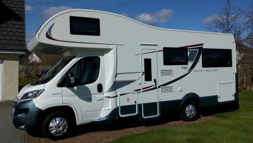 A Roller team Motorhome called Highland-Tourer and Ext side view for hire in —, Scotland