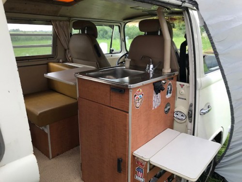 A VW T2 Classic Campervan called Bear-1220 and Kitchen for hire in Luton, Bedfordshire