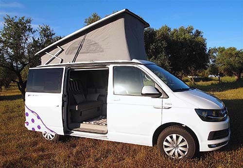 A VW T6 California Campervan called Carmela-0721 and 2018 VW T6 California Beach Campers for hire in Alhaurín de la Torre, Spain