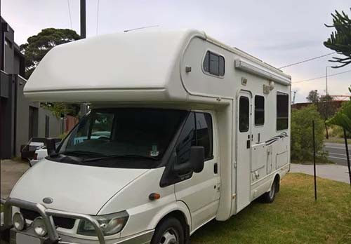 A OverCab Motorhome called Ferne and My Face for hire in Melbourne, Australia