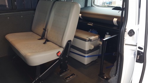 A VW T5 Campervan called Nifty1 and Rear cab for hire in Inverness, Scotland