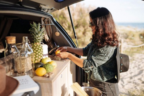 A NON VW Conversion Campervan called Hawaii and At cooking Time for hire in Lisbon, Portugal