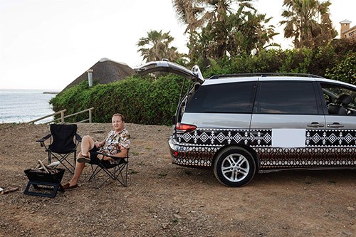 A NON VW Conversion Campervan called MrBig and Mr. Big on a trip for hire in Lisbon, Portugal