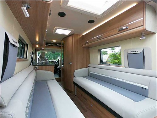 A Swift Motorhome called Swift-Select-122 and Interior for hire in Chichester, West Sussex