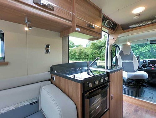 A Swift Motorhome called Swift-Select-122 and Kitchen for hire in Chichester, West Sussex