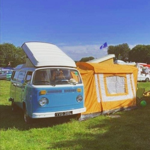A VW T2 Classic Campervan called Bea and Awning for hire in Sale, Greater Manchester