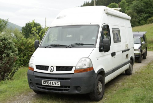 A Renault Campervan called Argyllcampervan and Exterior for hire in Tighnabruaich, Argyll and Bute, Argyll and Bute