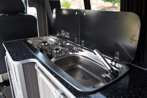 A VW T5 Campervan called Odie and Hob and Sink for hire in Sittingbourne, Kent