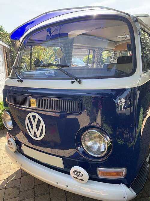A VW T2 Classic Campervan called Burley and Burley the Camper for hire in Watford, Herefordshire