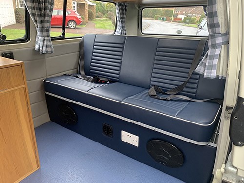 A VW T2 Classic Campervan called Burley and Interior for hire in Watford, Herefordshire