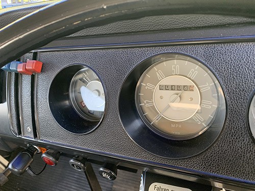 A VW T2 Classic Campervan called Burley and Cockpit for hire in Watford, Herefordshire