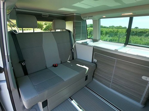 A VW T6 California Campervan called Alan and Interior for hire in Chichester, West Sussex