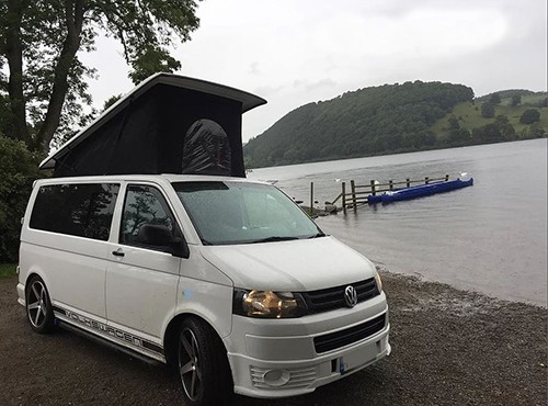 A VW T5 Campervan called Sunbeam and Sunbeam T5 Exterior for hire in Halifax , West Yorkshire