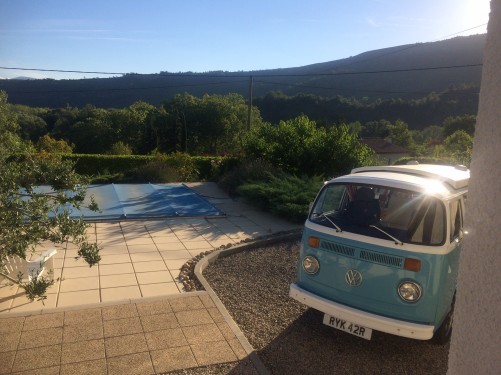 A VW T2 Classic Campervan called Penny and Penny in the Pyrenees for hire in York, North Yorkshire