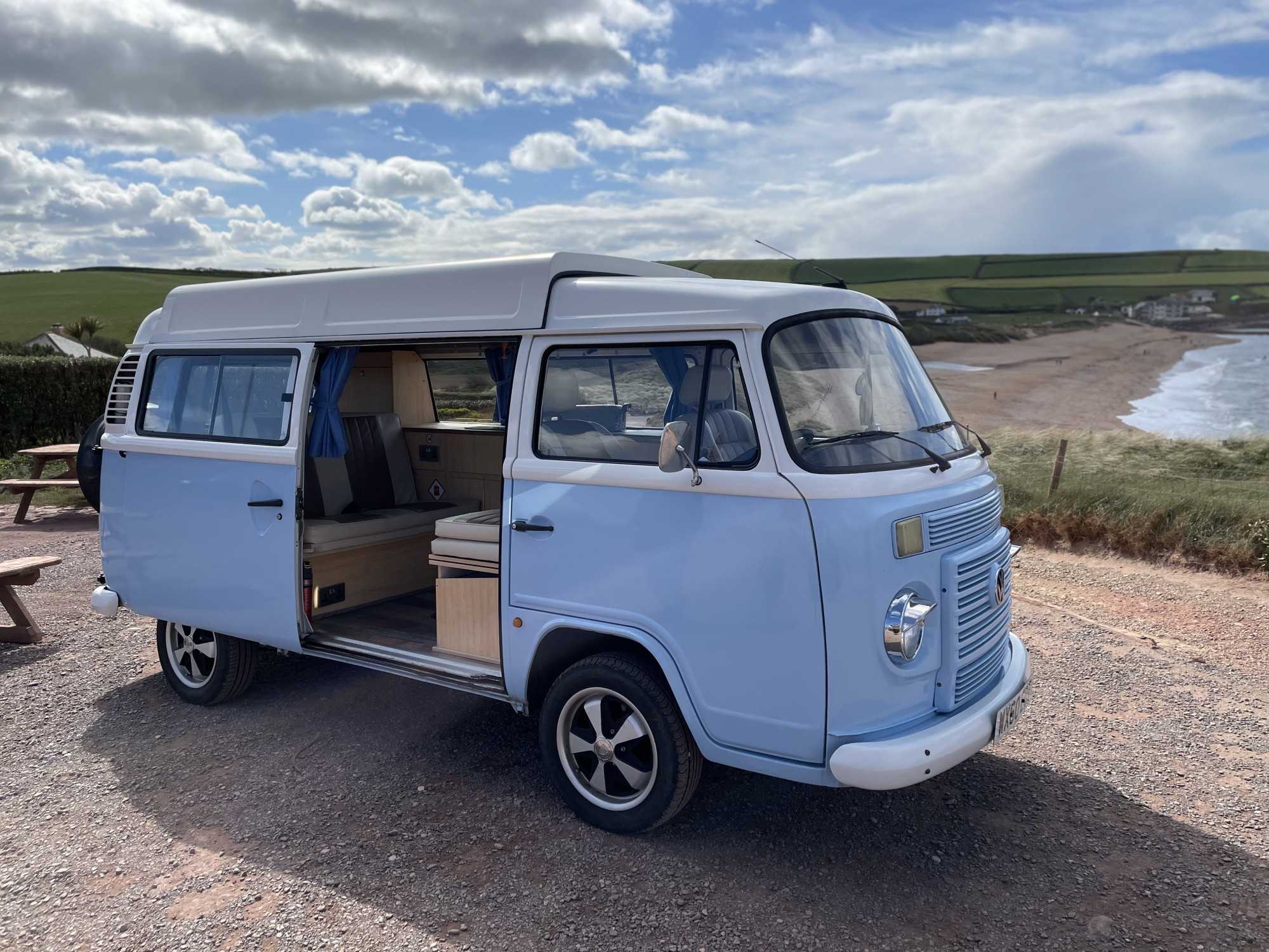 A VW T2 Classic Campervan called Doreen and for hire in Modbury, Devon