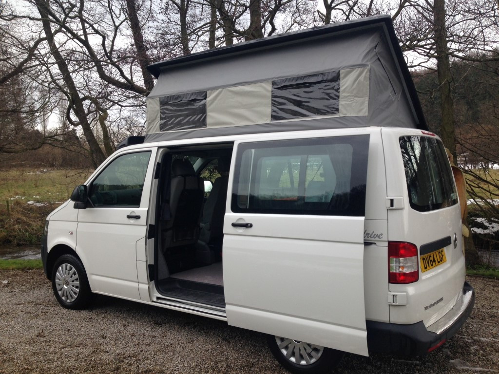 A VW T5 Campervan called Aldis-0720 and Exterior for hire in Bodfari, Denbighshire