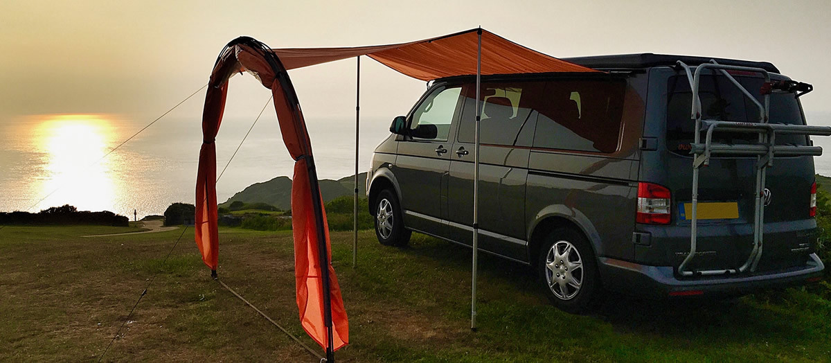 A VW T5 California Campervan called Casey-0720 and for hire in Bodfari, Denbighshire