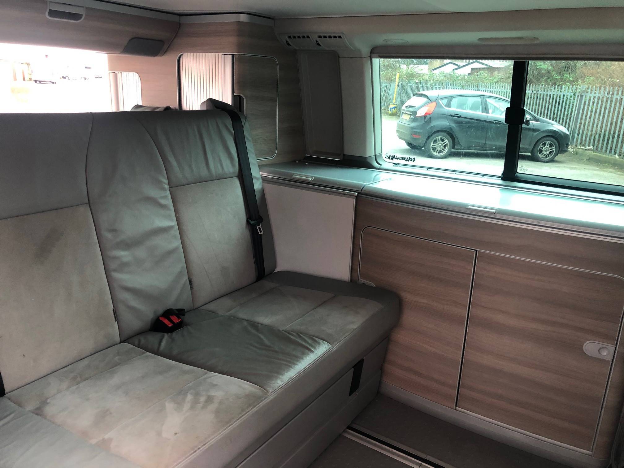 A VW T5 California Campervan called Kit and for hire in Derby, Bedfordshire