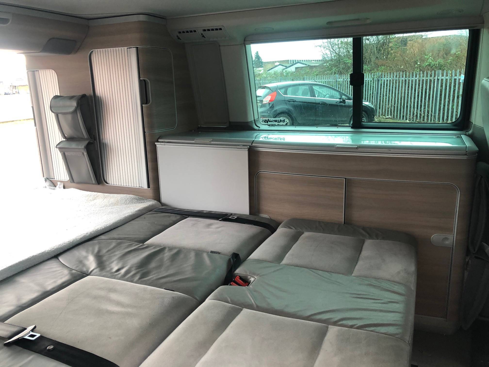 A VW T5 California Campervan called Kit and for hire in Derby, Bedfordshire