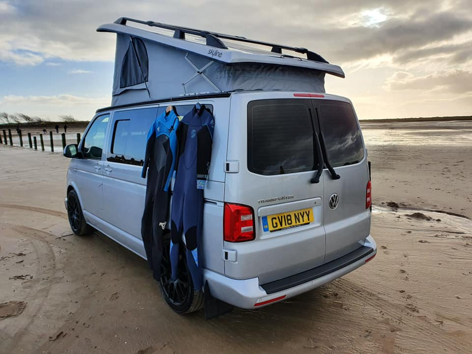 A VW T6 Campervan called Gino- and Rear View for hire in Bristol, Bristol