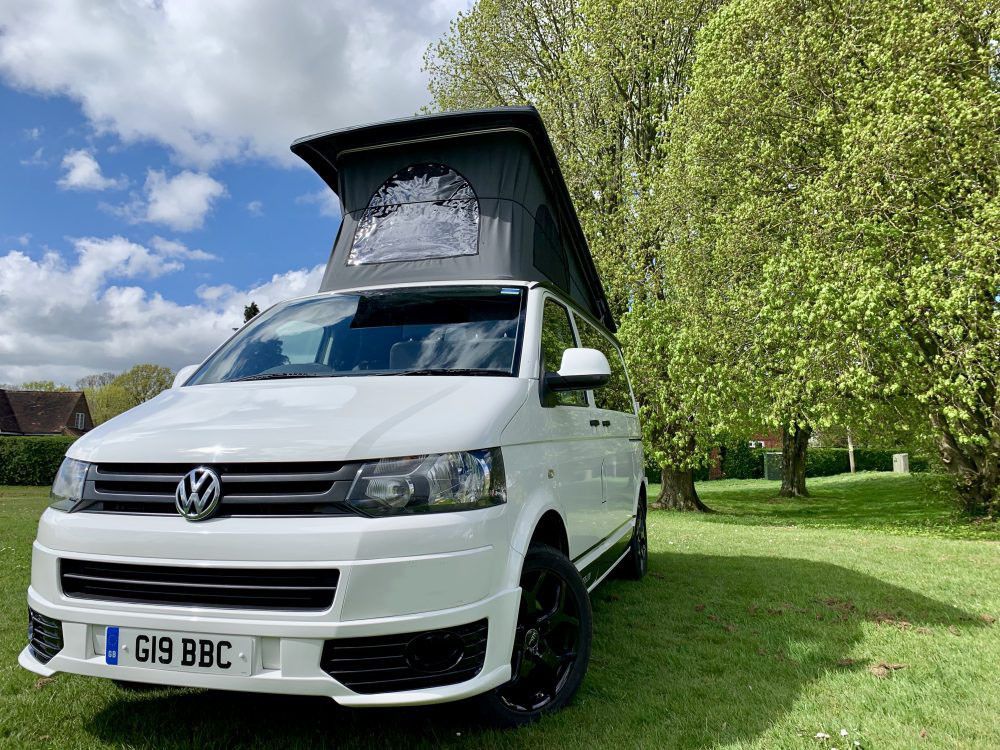 A VW T5 Campervan called monty and for hire in Maidstone, Kent