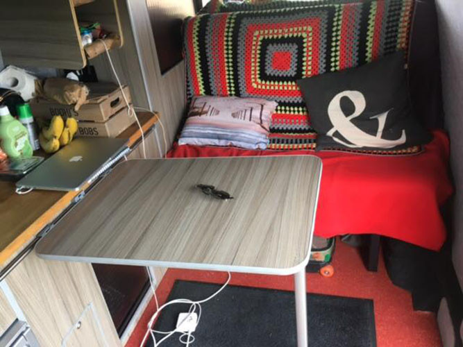 A VW T5 Campervan called Bodhi and for hire in Windsor, Berkshire