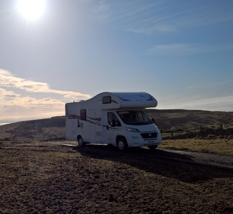 A OverCab Motorhome called Sparkie and for hire in Perth , Scotland