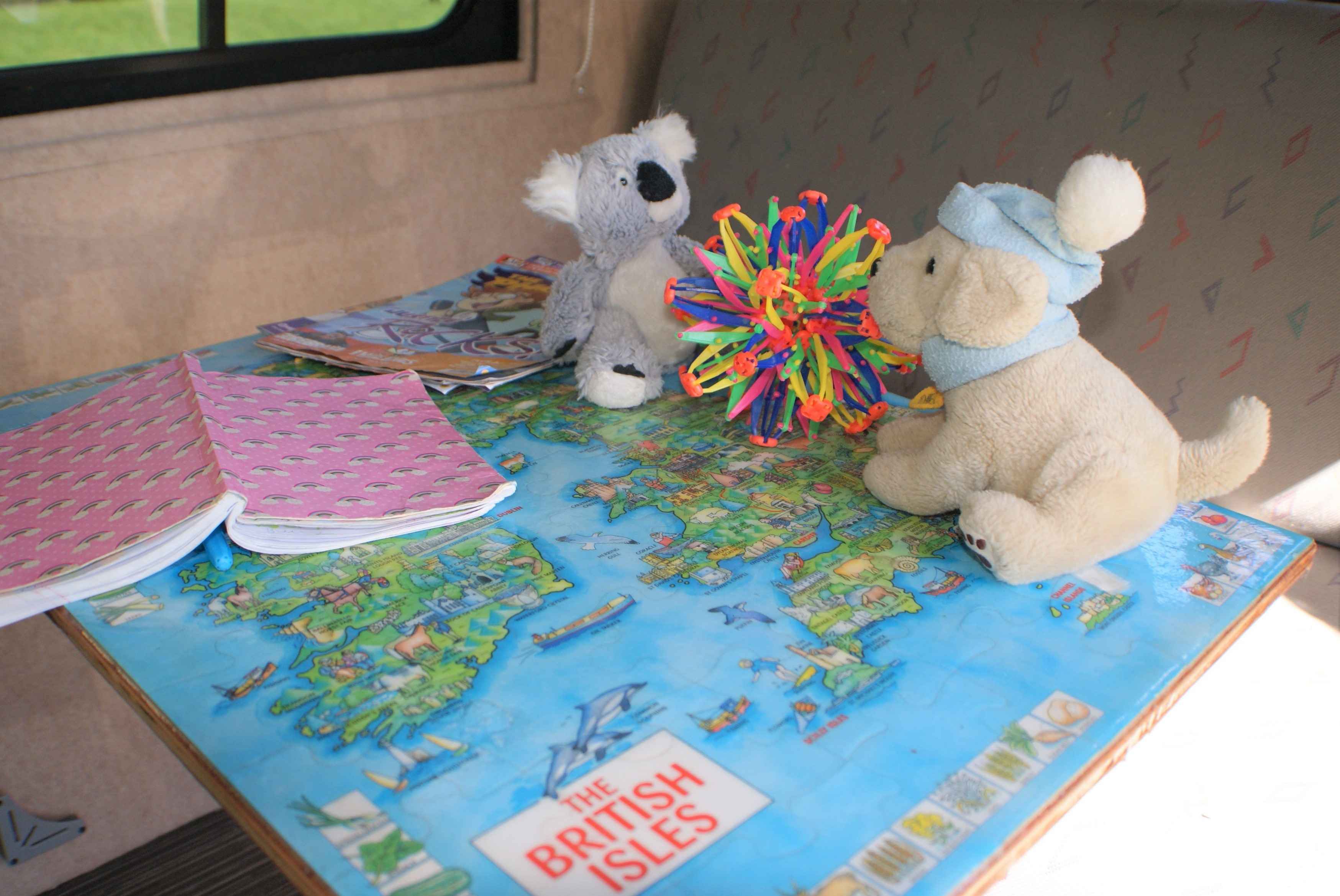 A Nissan Campervan called Molly and Fun table for children to enjoy as well as for dining for hire in Ledbury, Gloucestershire