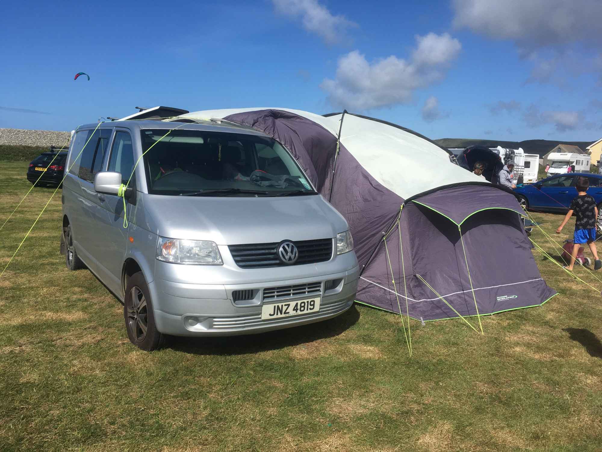 A VW T5 Campervan called T5Silver and for hire in Haverfordwest, Pembrokeshire