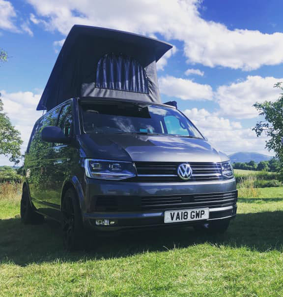 A VW T6 Campervan called christopher and for hire 