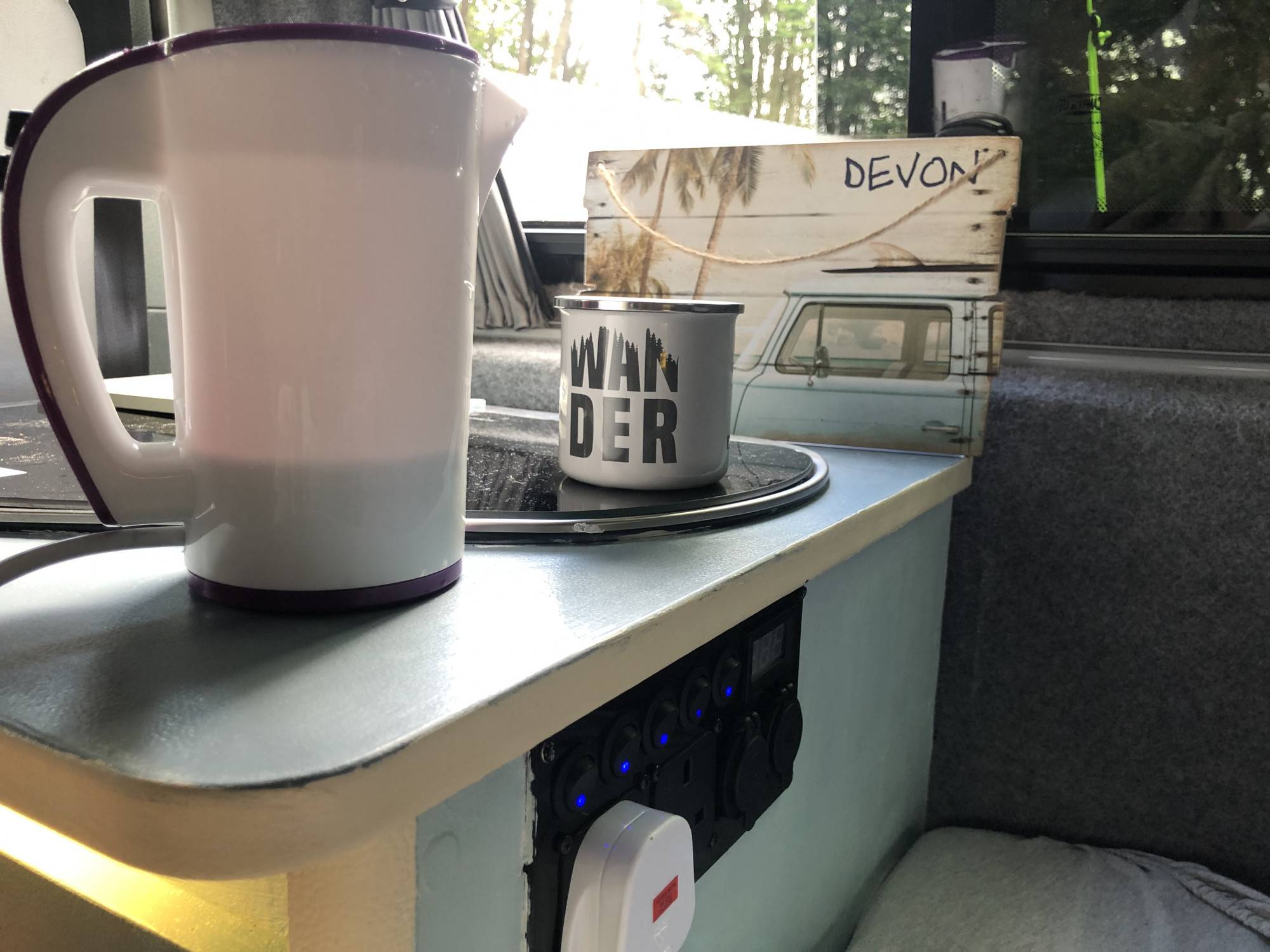 A VW T5 Campervan called GypsyGreen and The kitchen for hire in Torquay, Devon