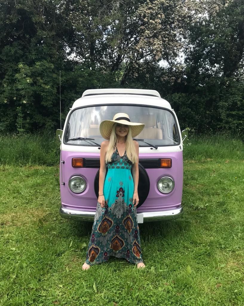 A VW T2 Brazilian Campervan called Roobarb and Proud owner for hire in Malpas, Cheshire