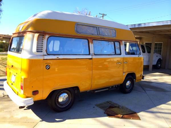A VW T2 Classic Campervan called motor and for hire 