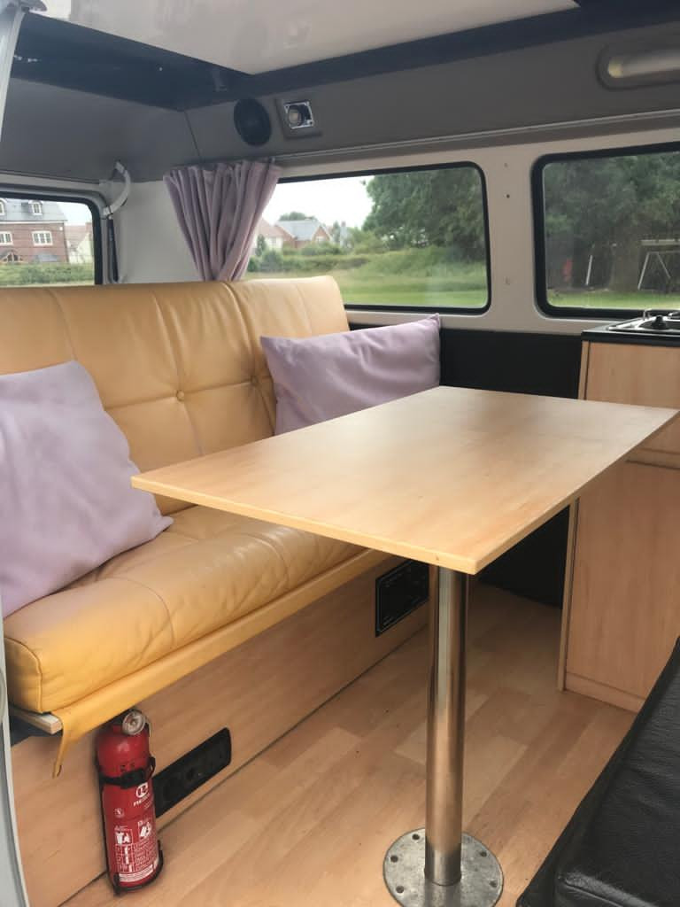 A VW T2 Brazilian Campervan called Roobarb and Dinner time for hire in Malpas, Cheshire
